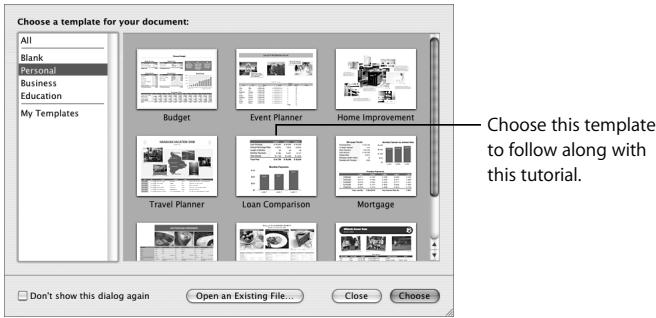 APPLE IWORK 08 - To create a new spreadsheet: - 1