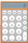m+ m- mc mr ÷ 7 8 9 × 4 5 6 - + 1 2 3 + 0 . c =