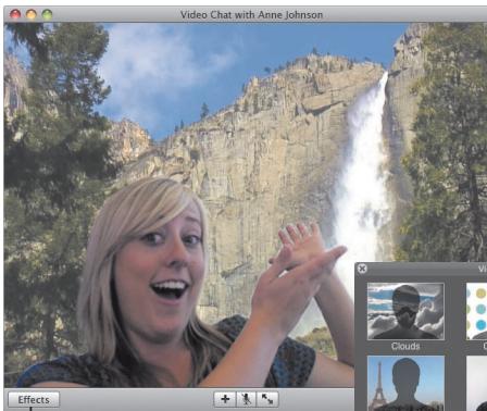 Video Chat with Anne Johnson Effects Clouds