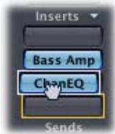 APPLE LOGIC EXPRESS 7.1 - Hand Tool in Track Mixer and Arrange Channel Strip - 1
