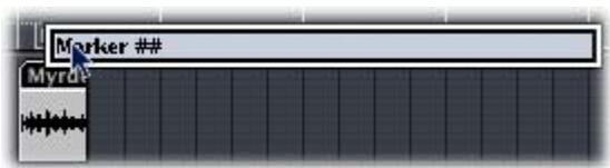APPLE LOGIC EXPRESS 7.1 - To create a marker: - 1