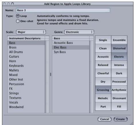 APPLE LOGIC EXPRESS 7.1 - To create an Apple Loop: - 1