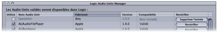 APPLE LOGIC PRO 7.2 - Modifications des modules audio unit - 1