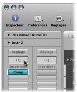 APPLE LOGIC PRO 8 - Pour installer directement un instrument dans une bande de canaux d'instruments : - 5