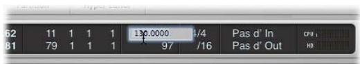 APPLE LOGIC PRO 8 - Pour définiir le tempo de base du projet, effectuez l'une des opérations suivantes : - 1