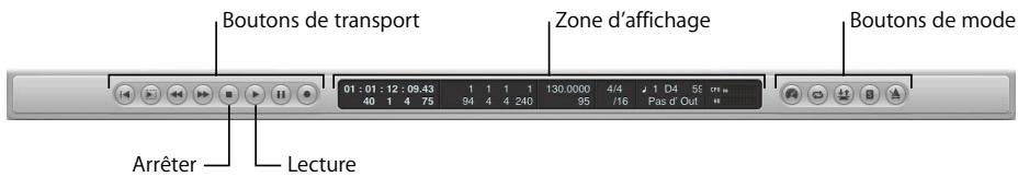 APPLE LOGIC PRO 8 - Utilisation de la barre de transport - 1