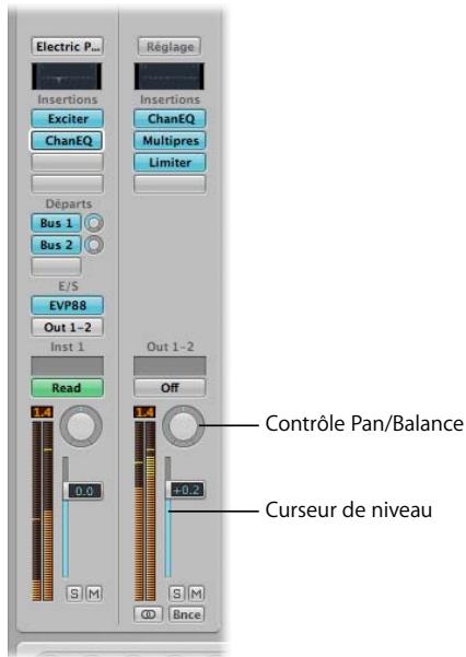 APPLE LOGIC PRO 8 - Utilisation des commandes de la bande de canaux - 1