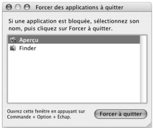 APPLE MAC MINI - Pour forcer une application à quitter : - 1