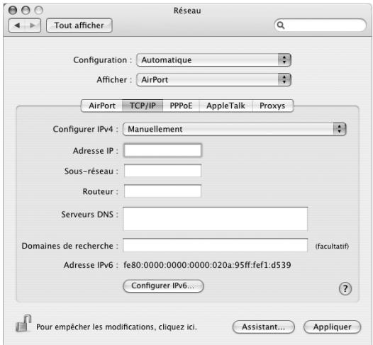APPLE MAC MINI - Configuration manuelle d'une connexion AirPort Extreme - 2