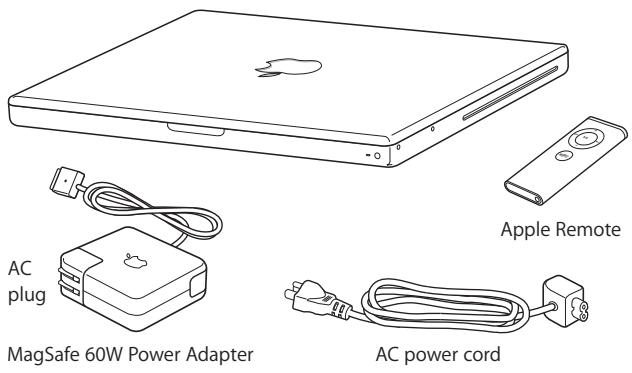 APPLE MACBOOK 13-INCH - Your MacBook includes the following components: - 1