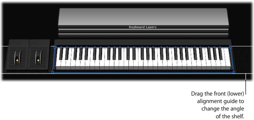 APPLE MAINSTAGE - To adjust the angle of the shelf for a shelf control: - 2