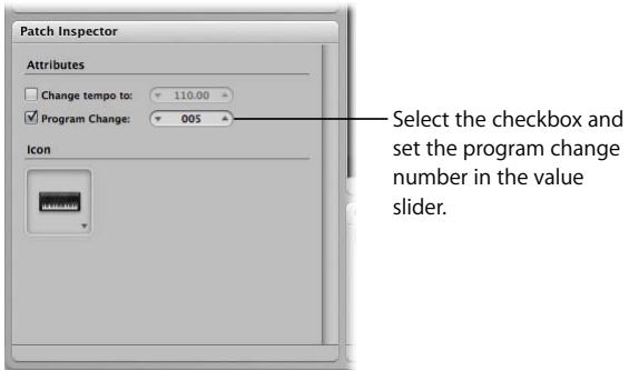 APPLE MAINSTAGE - To change the program change number for a patch: - 1