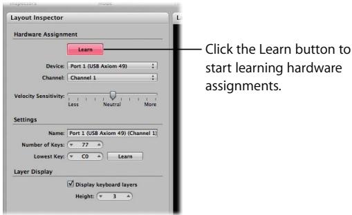 APPLE MAINSTAGE - To learn controller assignments: - 1