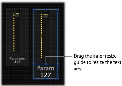 APPLE MAINSTAGE - To resize the text display area of a screen control: - 1