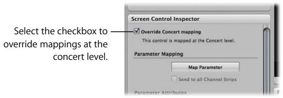 APPLE MAINSTAGE - To override concert-level mappings: - 1