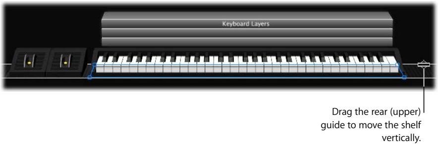 APPLE MAINSTAGE - To move a shelf vertically: - 1