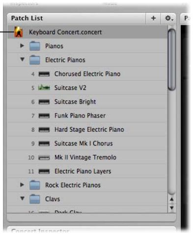 APPLE MAINSTAGE - To make changes at the concert level: - 1