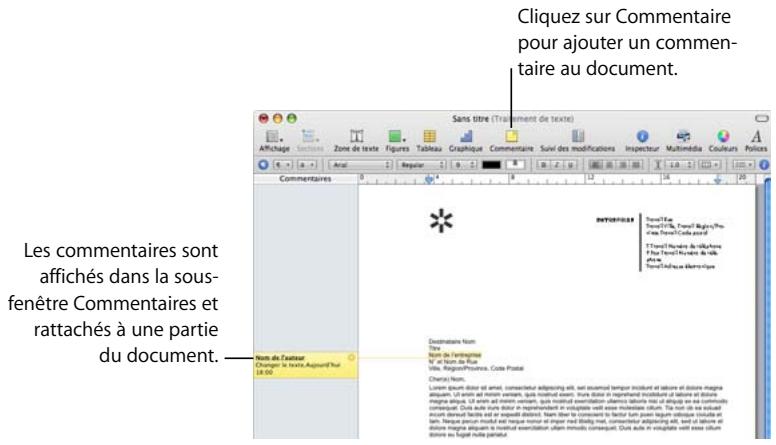APPLE PAGES - Utilisation de commentaires - 1