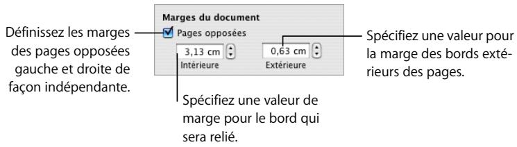 APPLE PAGES - Pour créer différentes marges pour des pages opposées gauche et droite : - 1