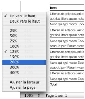 APPLE PAGES - Niveaux de zoom - 1