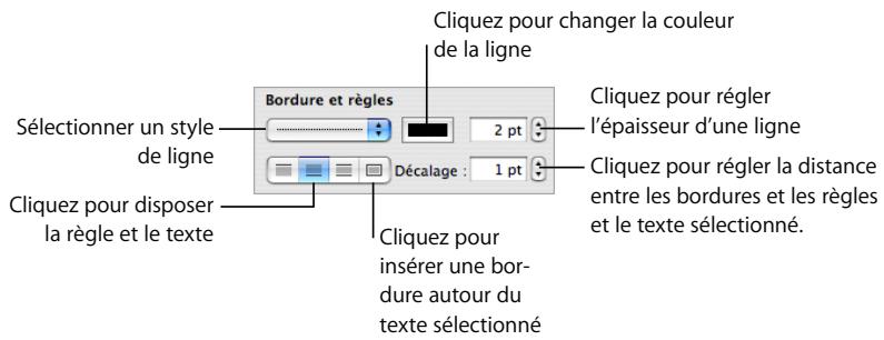 APPLE PAGES - Pour ajouter des bordures et des filets à votre document : - 1