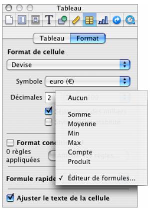 APPLE PAGES - Ajout d'une formule rapide - 1