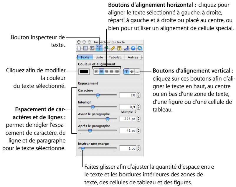 APPLE PAGES - Définition de l'alignement, de l'interligne et de la couleur du texte - 3