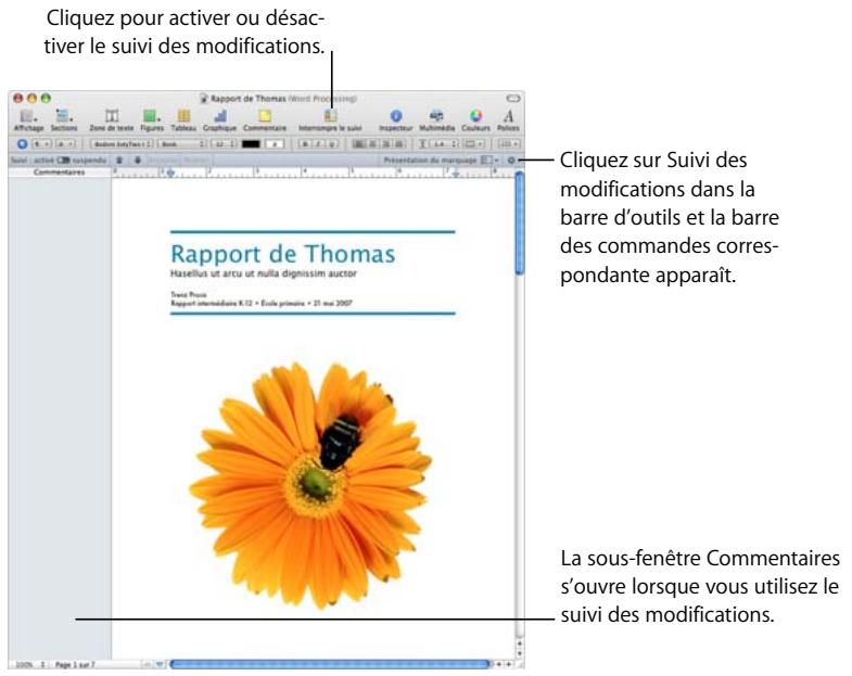 APPLE PAGES - Visite guidée du suivi des modifications - 1