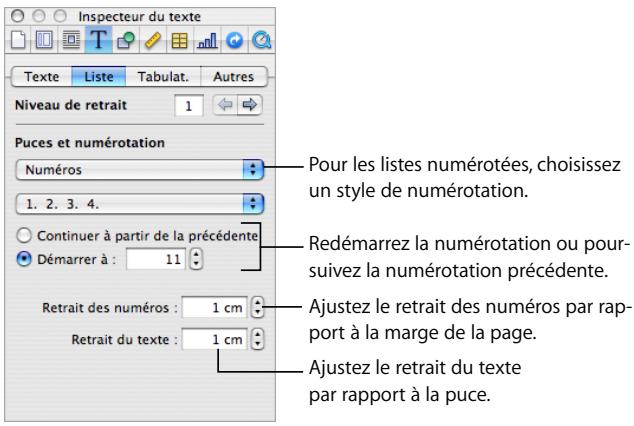 APPLE PAGES - Pour modifier un style de liste à puces ou numérotée : - 4