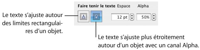 APPLE PAGES - Voici plusieurs manières d'ajuster du texte autour d'un objet incorporé ou flottant : - 1
