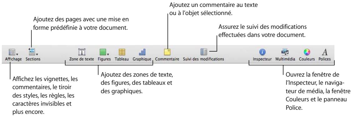 APPLE PAGES - La barre d'outils - 1