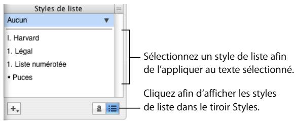 APPLE PAGES - Utilisation des listes à puces - 1