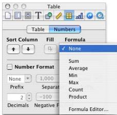 APPLE PAGES 2 - Adding a Quick Formula - 1