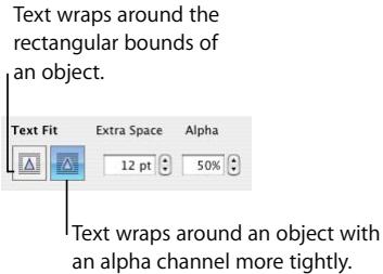 APPLE PAGES 2 - To adjust text wrapping around a fixed object: - 2