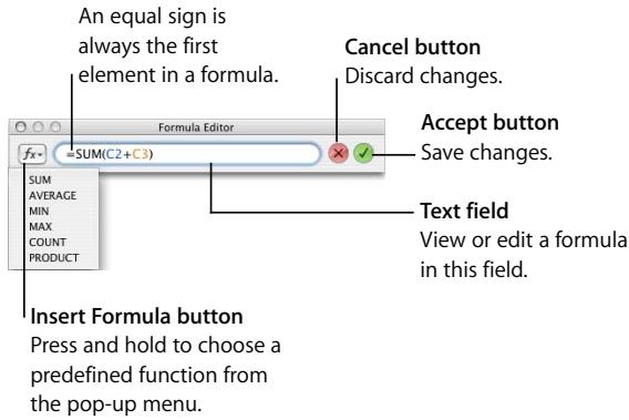 APPLE PAGES 2 - Using the Formula Editor to Add and Edit Formulas - 1