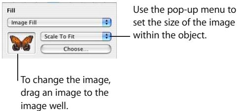 APPLE PAGES 2 - To set an image fill for an object: - 1