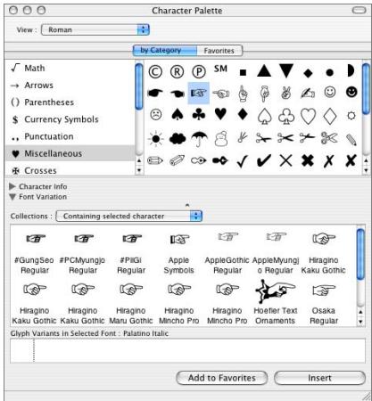 APPLE PAGES 2 - To type special characters and symbols: - 2
