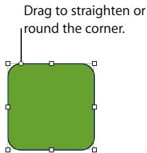 APPLE PAGES 2 - To edit a rounded rectangle: - 1