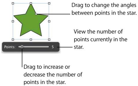 APPLE PAGES 2 - To edit a star: - 1