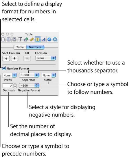APPLE PAGES 2 - Defining Number Formats - 1