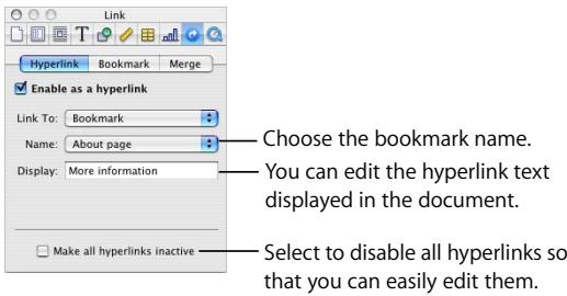 APPLE PAGES 2 - To add a hyperlink that links to a bookmark: - 1