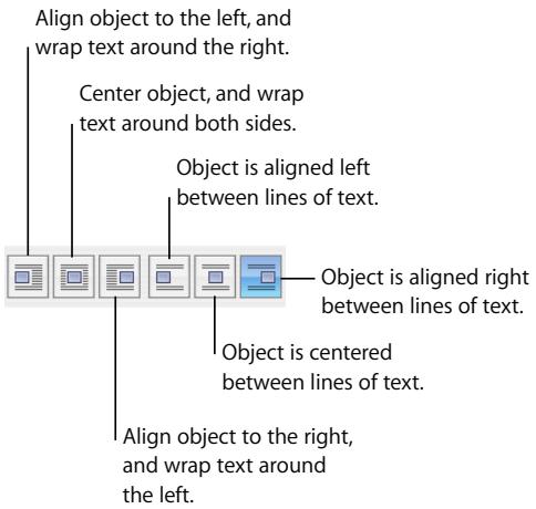 APPLE PAGES 2 - To adjust text wrapping around an inline object: - 1