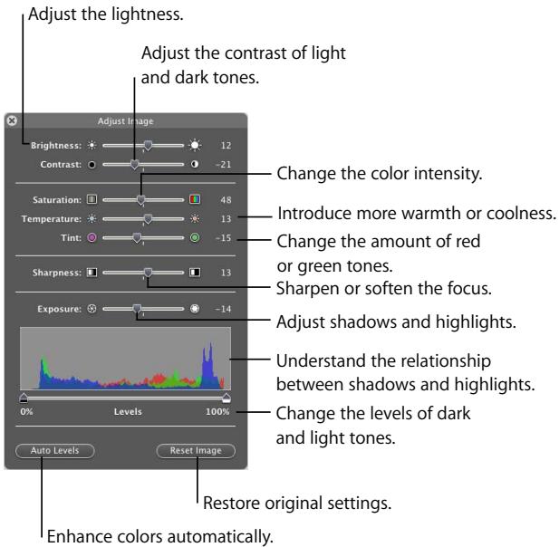 APPLE PAGES 2 - To adjust an image: - 1