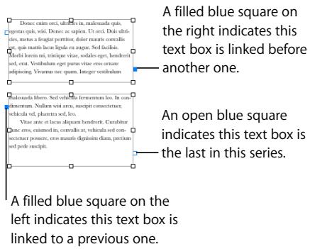 APPLE PAGES 2 - To make a linked text box: - 2