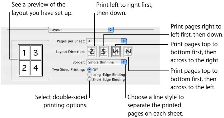 APPLE PAGES 2 - To print the document pages in reverse order: - 3