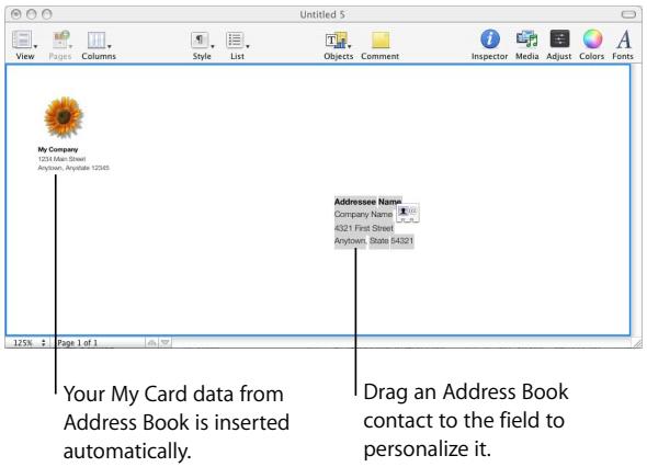 APPLE PAGES 2 - Documents Personalized With Address Book Data - 1