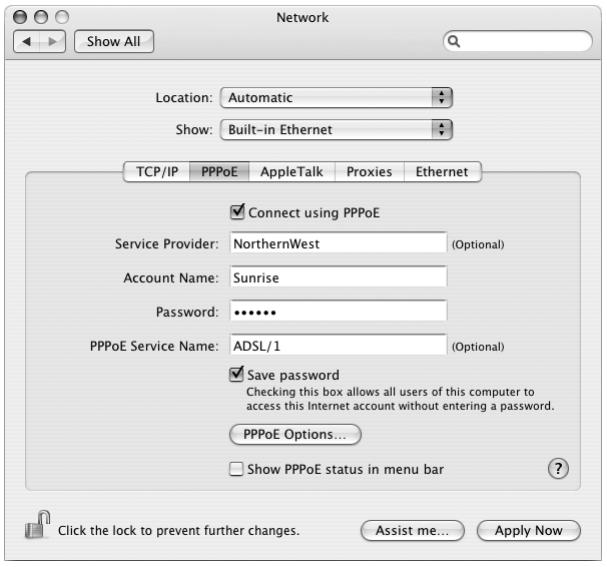 APPLE POWER MAC G5 (2005) - To set up a PPPoE connection: - 1