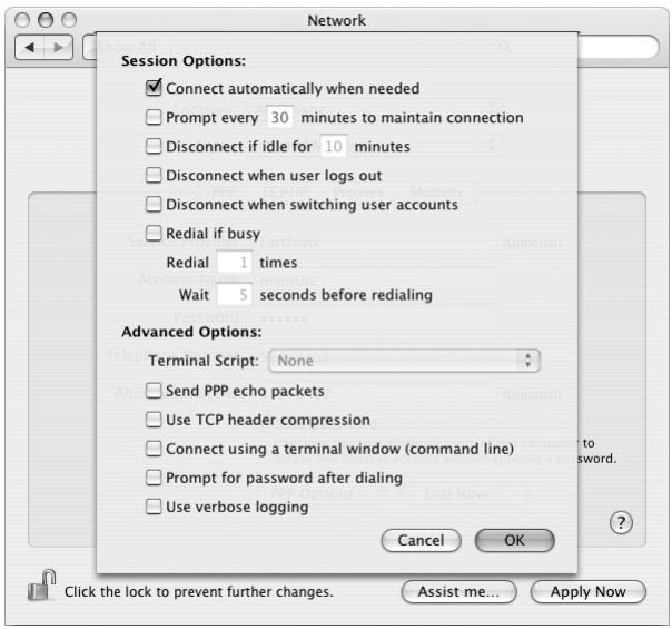APPLE POWERBOOK G4 17-INCH - To connect automatically when you start a TCP/IP application, such as a web browser or email: - 1