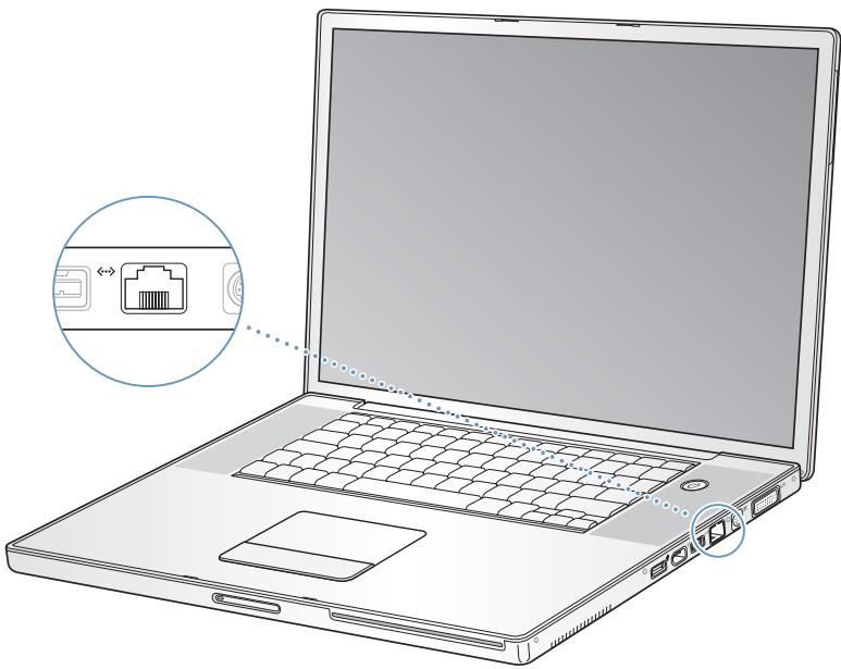 APPLE POWERBOOK G4 17-INCH - Connecting With Ethernet (10/100/1000Base-T) - 1