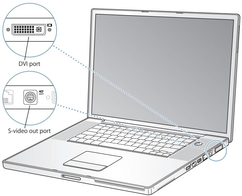 APPLE POWERBOOK G4 17-INCH - Using External Video Support (DVI, VGA, and S-Video) - 1